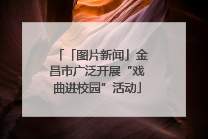「图片新闻」金昌市广泛开展“戏曲进校园”活动
