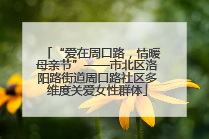 “爱在周口路，情暖母亲节”——市北区洛阳路街道周口路社区多维度关爱女性群体