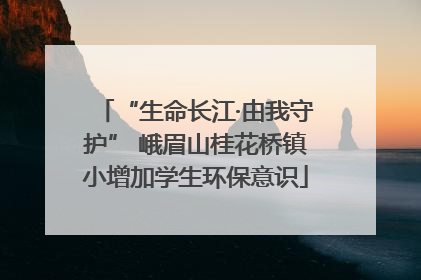 “生命长江·由我守护” 峨眉山桂花桥镇小增加学生环保意识