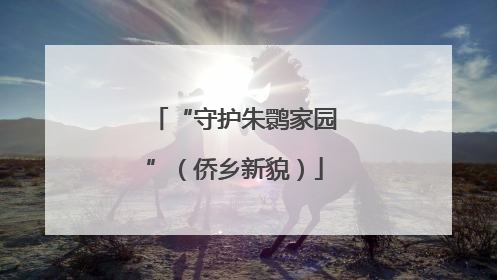 “守护朱鹮家园”（侨乡新貌）