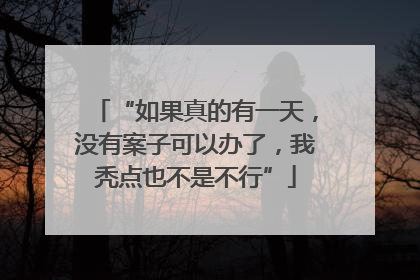 “如果真的有一天，没有案子可以办了，我秃点也不是不行”