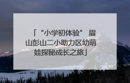 “小学初体验” 眉山彭山二小助力区幼萌娃探秘成长之旅