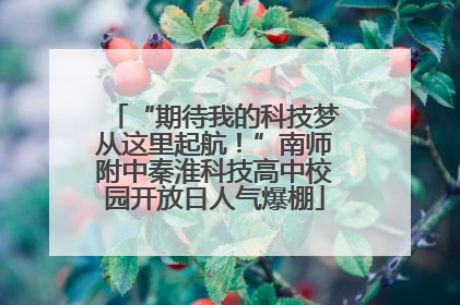 “期待我的科技梦从这里起航！”南师附中秦淮科技高中校园开放日人气爆棚