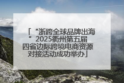 “浙跨全球品牌出海”2025衢州第五届四省边际跨境电商资源对接活动成功举办