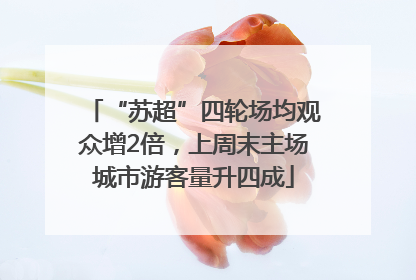 “苏超”四轮场均观众增2倍，上周末主场城市游客量升四成