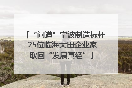 “问道”宁波制造标杆 25位临海大田企业家取回“发展真经”