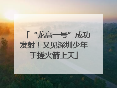 “龙高一号”成功发射！又见深圳少年手搓火箭上天