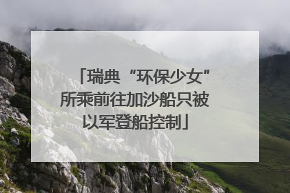 瑞典“环保少女”所乘前往加沙船只被以军登船控制