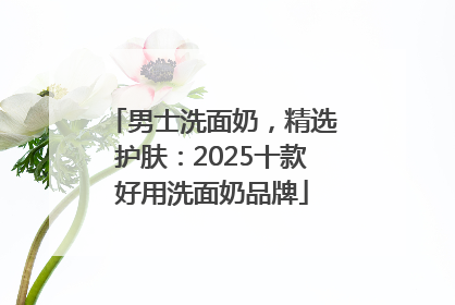 男士洗面奶，精选护肤：2025十款好用洗面奶品牌
