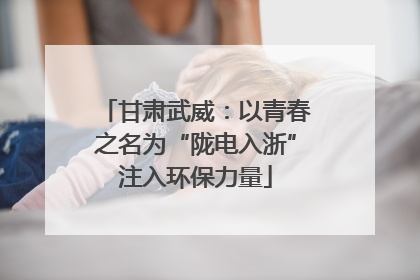 甘肃武威：以青春之名为“陇电入浙”注入环保力量