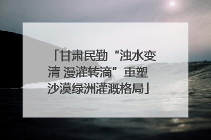 甘肃民勤“浊水变清 漫灌转滴”重塑沙漠绿洲灌溉格局