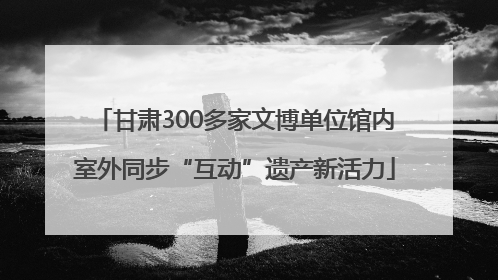 甘肃300多家文博单位馆内室外同步“互动”遗产新活力