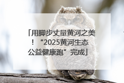 用脚步丈量黄河之美！“2025黄河生态公益健康跑”完成