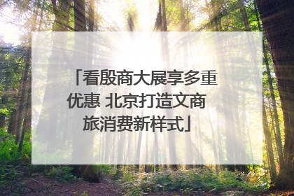 看殷商大展享多重优惠 北京打造文商旅消费新样式