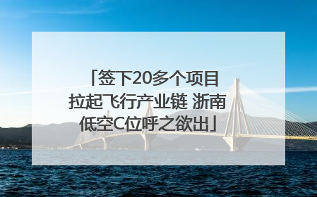 签下20多个项目 拉起飞行产业链 浙南低空C位呼之欲出