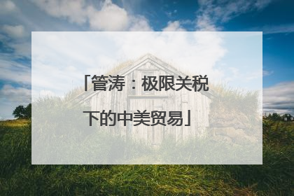 管涛：极限关税下的中美贸易