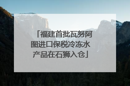 福建首批瓦努阿图进口保税冷冻水产品在石狮入仓