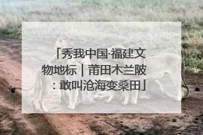 秀我中国·福建文物地标｜莆田木兰陂：敢叫沧海变桑田