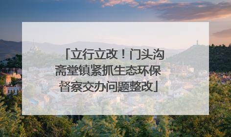 立行立改！门头沟斋堂镇紧抓生态环保督察交办问题整改
