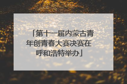 第十一届内蒙古青年创青春大赛决赛在呼和浩特举办
