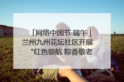 网络中国节·端午｜兰州九州花坛社区开展“红色领航 粽香敬老”端午主题活动