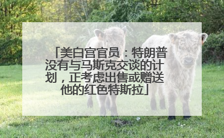 美白宫官员：特朗普没有与马斯克交谈的计划，正考虑出售或赠送他的红色特斯拉