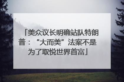 美众议长明确站队特朗普：“大而美”法案不是为了取悦世界首富