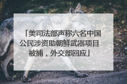 美司法部声称六名中国公民涉资助朝鲜武器项目被捕，外交部回应