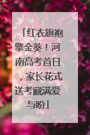 红衣旗袍擎金葵！河南高考首日，家长花式送考藏满爱与盼