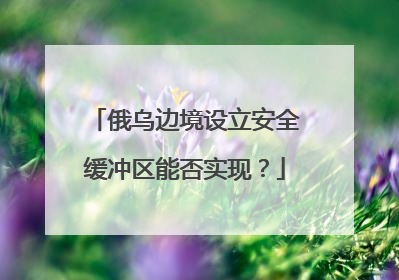 俄乌边境设立安全缓冲区能否实现？