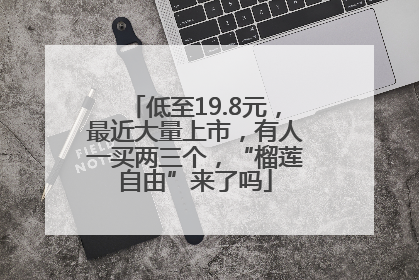 低至19.8元，最近大量上市，有人一买两三个，“榴莲自由”来了吗