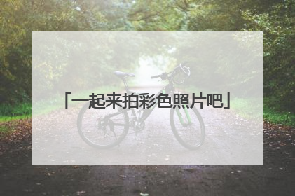一起来拍彩色照片吧