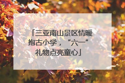 三亚南山景区情暖抱古小学，“六一”礼物点亮童心
