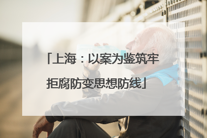 上海：以案为鉴筑牢拒腐防变思想防线