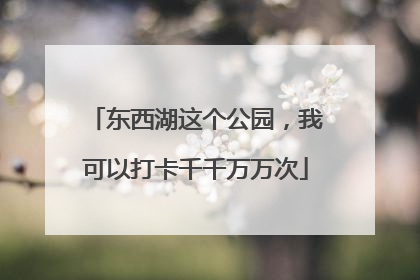 东西湖这个公园，我可以打卡千千万万次