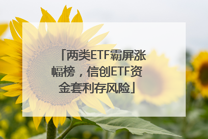 两类ETF霸屏涨幅榜，信创ETF资金套利存风险