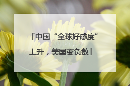 中国“全球好感度”上升，美国变负数
