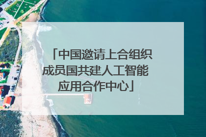 中国邀请上合组织成员国共建人工智能应用合作中心