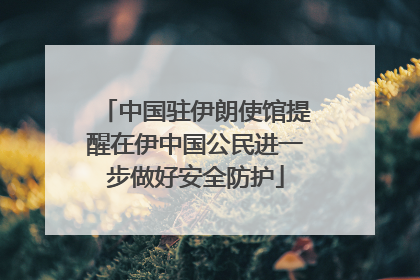 中国驻伊朗使馆提醒在伊中国公民进一步做好安全防护