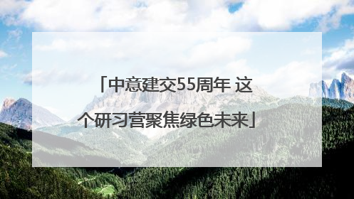 中意建交55周年 这个研习营聚焦绿色未来