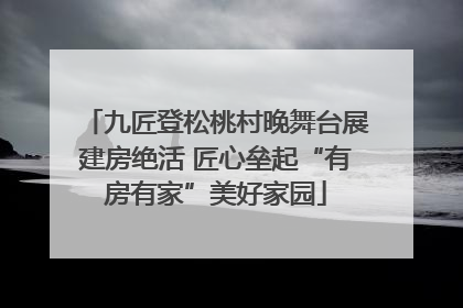 九匠登松桃村晚舞台展建房绝活 匠心垒起“有房有家”美好家园
