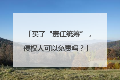 买了“责任统筹”，侵权人可以免责吗？