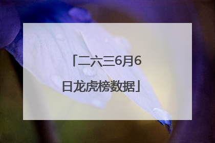 二六三6月6日龙虎榜数据