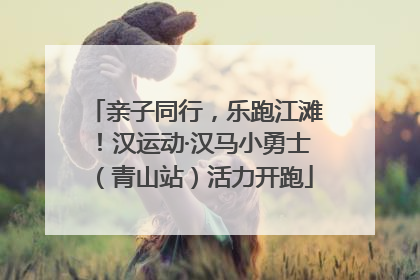 亲子同行，乐跑江滩！汉运动·汉马小勇士（青山站）活力开跑