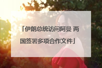 伊朗总统访问阿曼 两国签署多项合作文件