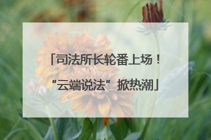 司法所长轮番上场！“云端说法”掀热潮