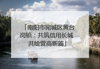 南阳市宛城区黄台岗镇：共筑信用长城 共绘营商新篇