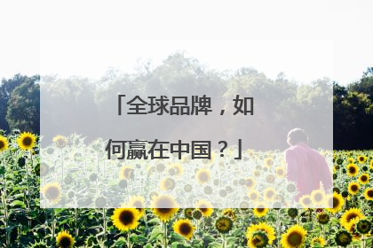 全球品牌，如何赢在中国？