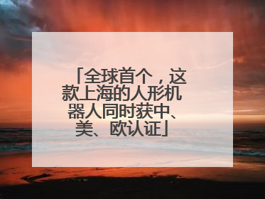 全球首个，这款上海的人形机器人同时获中、美、欧认证