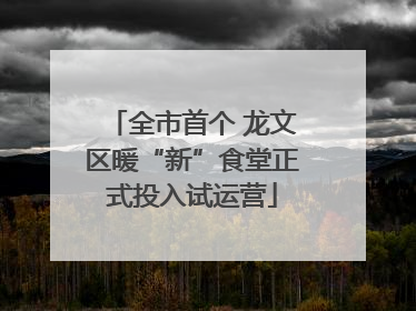 全市首个 龙文区暖“新”食堂正式投入试运营